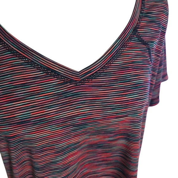 Xersion Women's V-Neck Short Sleeve Polyester Semi Fit Short Sleeve Size XL - Picture 3 of 8